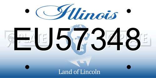 EU57348 Illinois License Plate