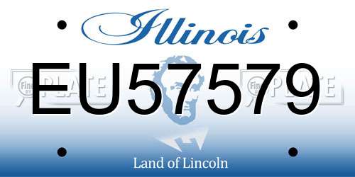 EU57579 Illinois License Plate