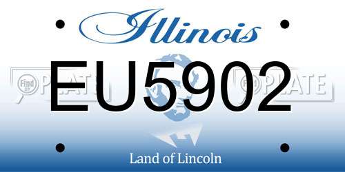 EU5902 Illinois License Plate
