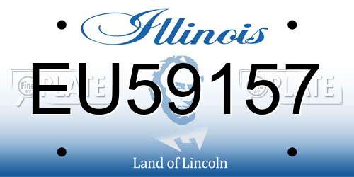 EU59157 Illinois License Plate