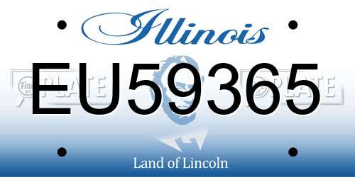 EU59365 Illinois License Plate