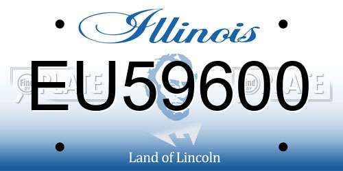 EU59600 Illinois License Plate