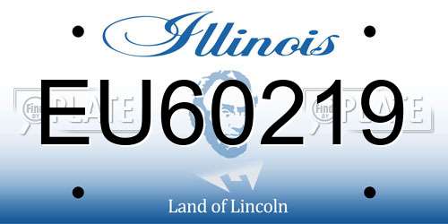 EU60219 Illinois License Plate