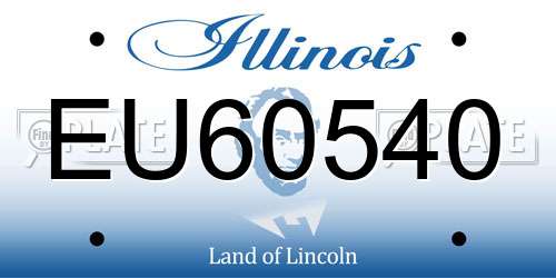 EU60540 Illinois License Plate