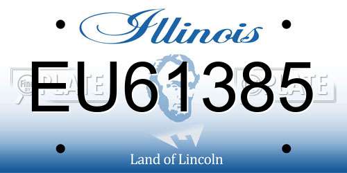 EU61385 Illinois License Plate