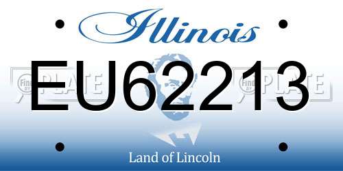 EU62213 Illinois License Plate