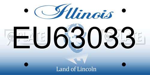 EU63033 Illinois License Plate