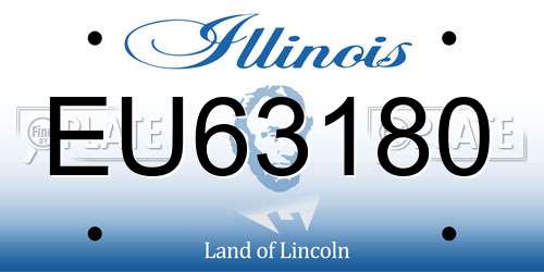 EU63180 Illinois License Plate