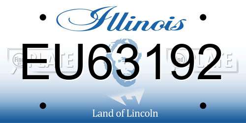 EU63192 Illinois License Plate