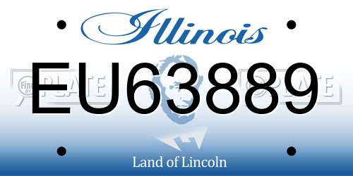 EU63889 Illinois License Plate