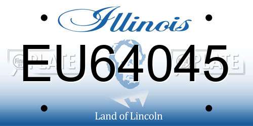 EU64045 Illinois License Plate
