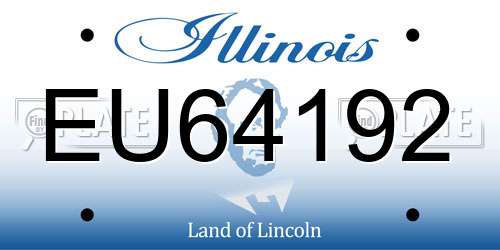 EU64192 Illinois License Plate