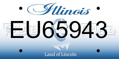 EU65943 Illinois License Plate
