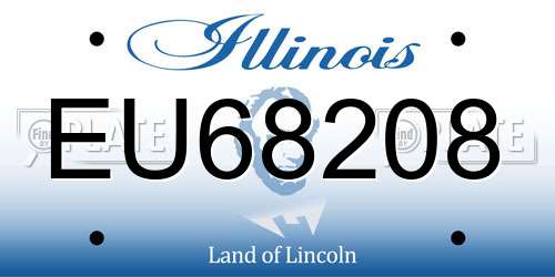 EU68208 Illinois License Plate