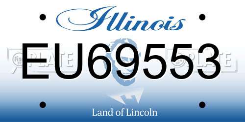 EU69553 Illinois License Plate