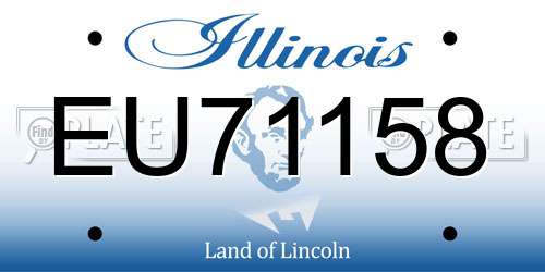 EU71158 Illinois License Plate