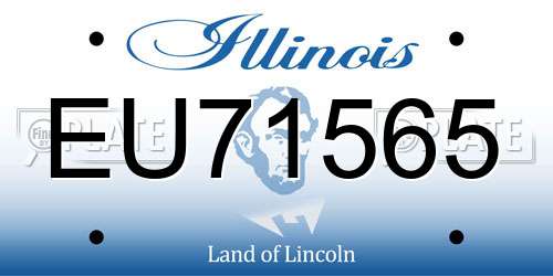 EU71565 Illinois License Plate