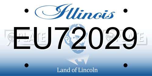 EU72029 Illinois License Plate