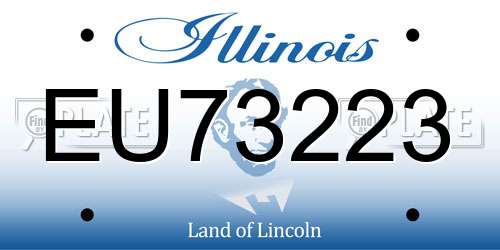 EU73223 Illinois License Plate