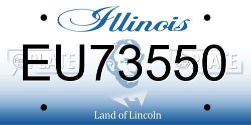 EU73550 Illinois License Plate