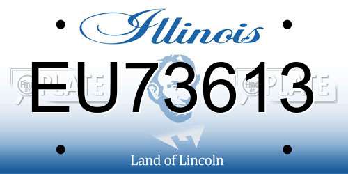 EU73613 Illinois License Plate