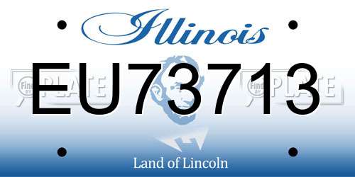EU73713 Illinois License Plate