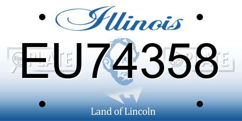 EU74358 Illinois License Plate
