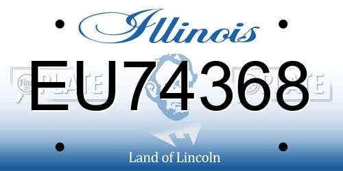 EU74368 Illinois License Plate