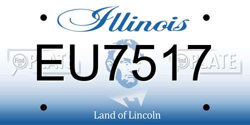 EU7517 Illinois License Plate