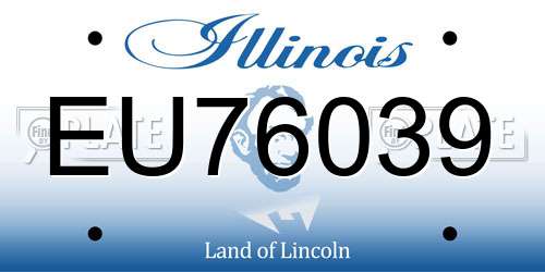 EU76039 Illinois License Plate
