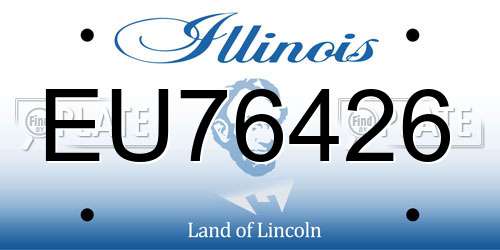 EU76426 Illinois License Plate