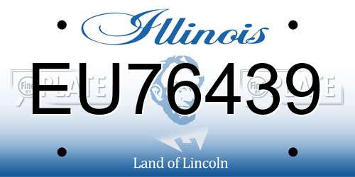 EU76439 Illinois License Plate