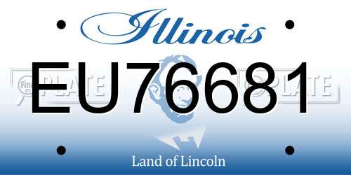 EU76681 Illinois License Plate