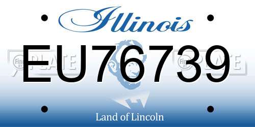 EU76739 Illinois License Plate