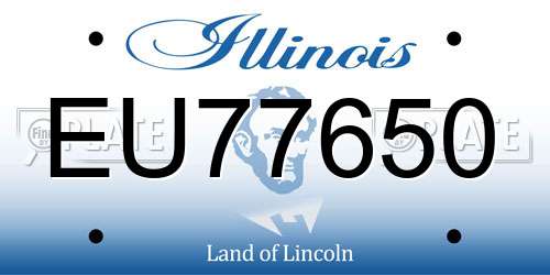 EU77650 Illinois License Plate