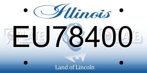 EU78400 Illinois License Plate