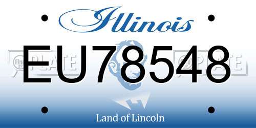 EU78548 Illinois License Plate
