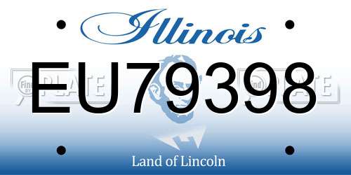 EU79398 Illinois License Plate