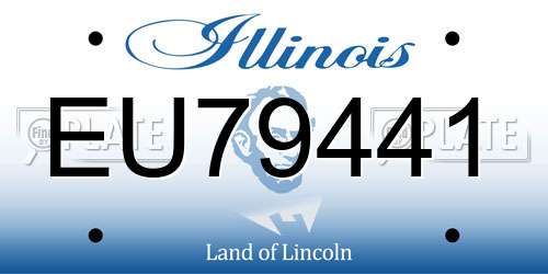 EU79441 Illinois License Plate
