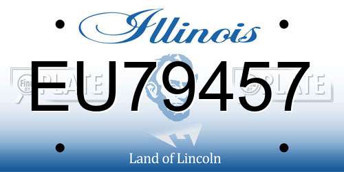 EU79457 Illinois License Plate