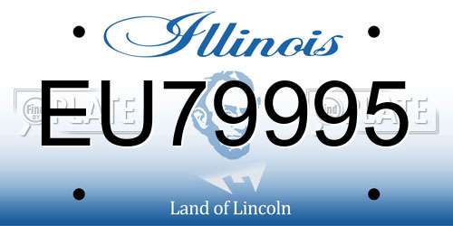 EU79995 Illinois License Plate