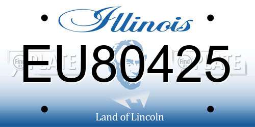 EU80425 Illinois License Plate