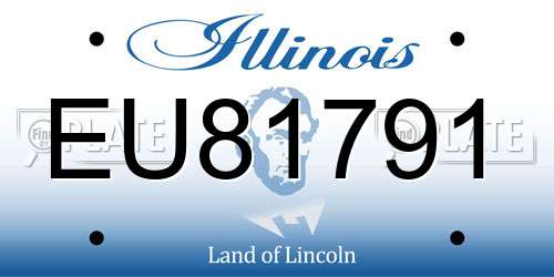 EU81791 Illinois License Plate