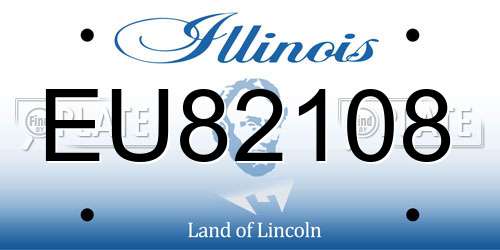 EU82108 Illinois License Plate
