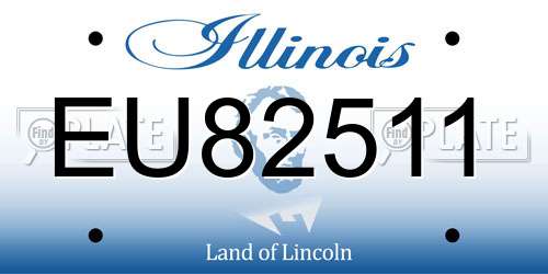 EU82511 Illinois License Plate