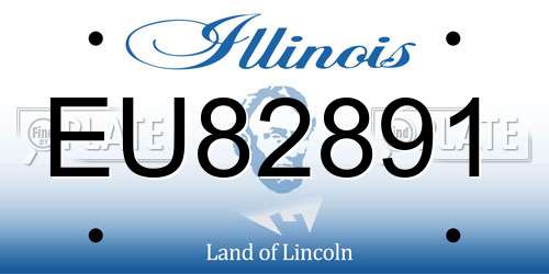 EU82891 Illinois License Plate