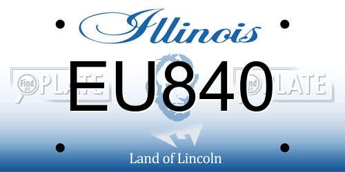 EU840 Illinois License Plate