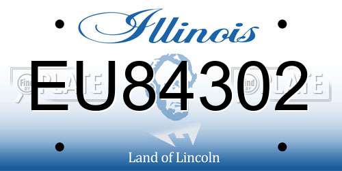 EU84302 Illinois License Plate