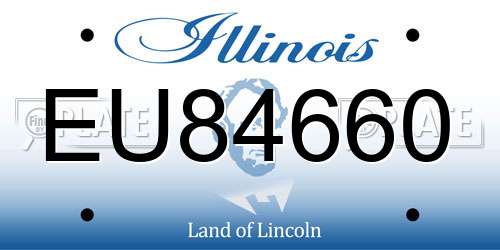 EU84660 Illinois License Plate