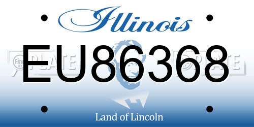 EU86368 Illinois License Plate